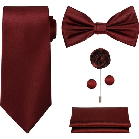Other - 5pcs Tie Set A-wine